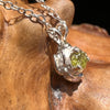 Peridot Rose Crystal Necklace Sterling Silver #2664-Moldavite Life