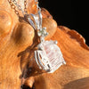 Petalite & Moldavite Pendant Necklace Sterling #3573-Moldavite Life