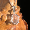 Petalite & Moldavite Pendant Necklace Sterling #3575-Moldavite Life