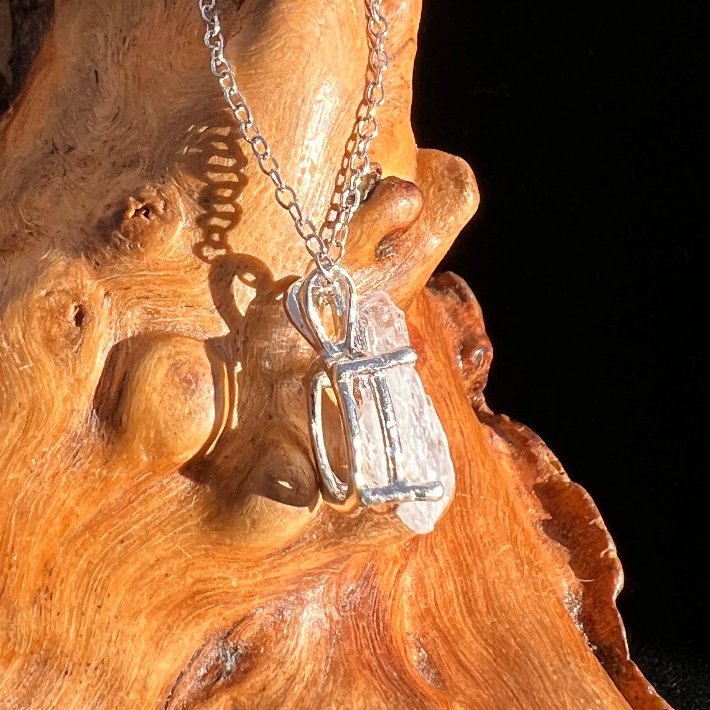 Petalite Pendant Necklace Sterling "Stone of the Angels" #3658-Moldavite Life