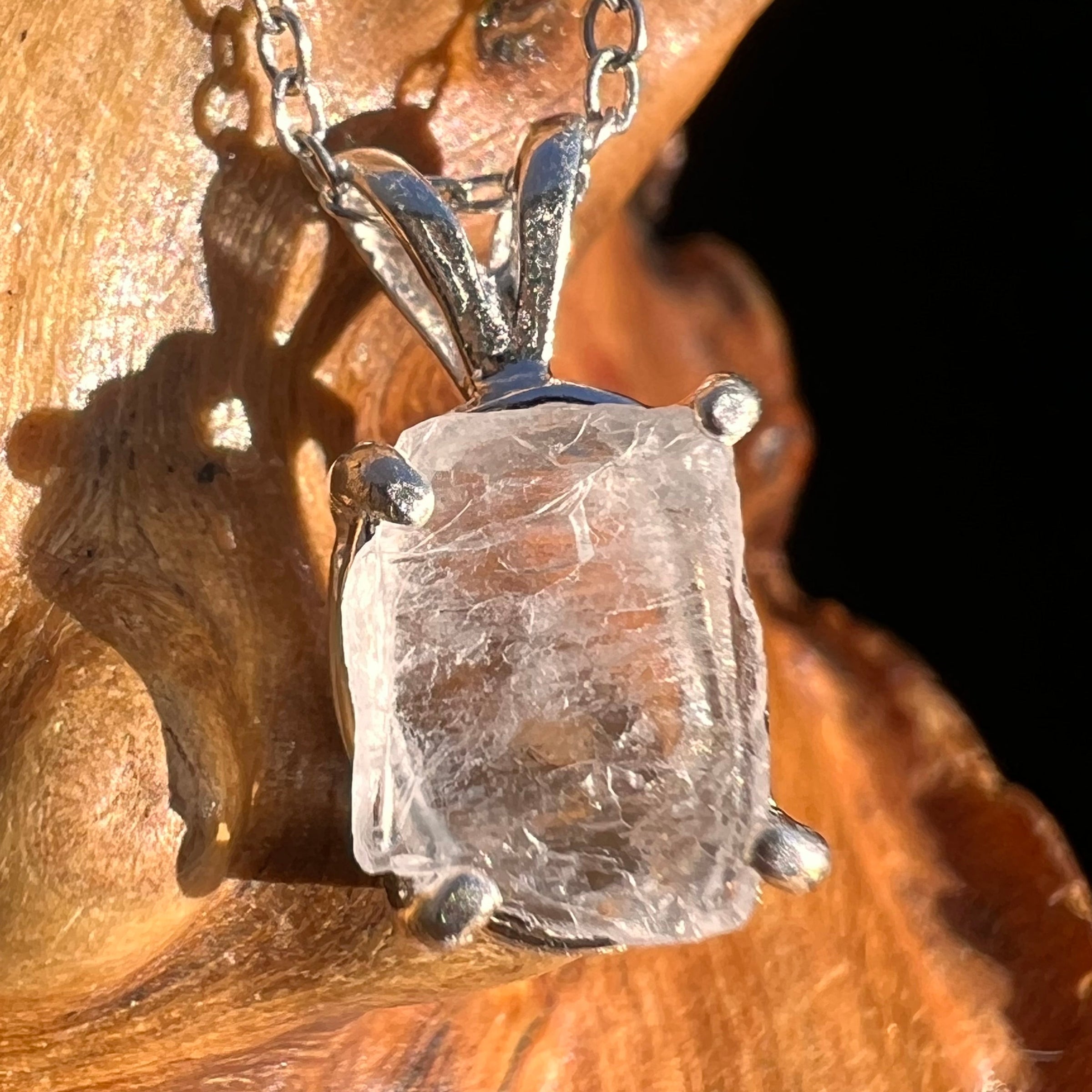 Petalite Pendant Necklace Sterling "Stone of the Angels" #3661-Moldavite Life