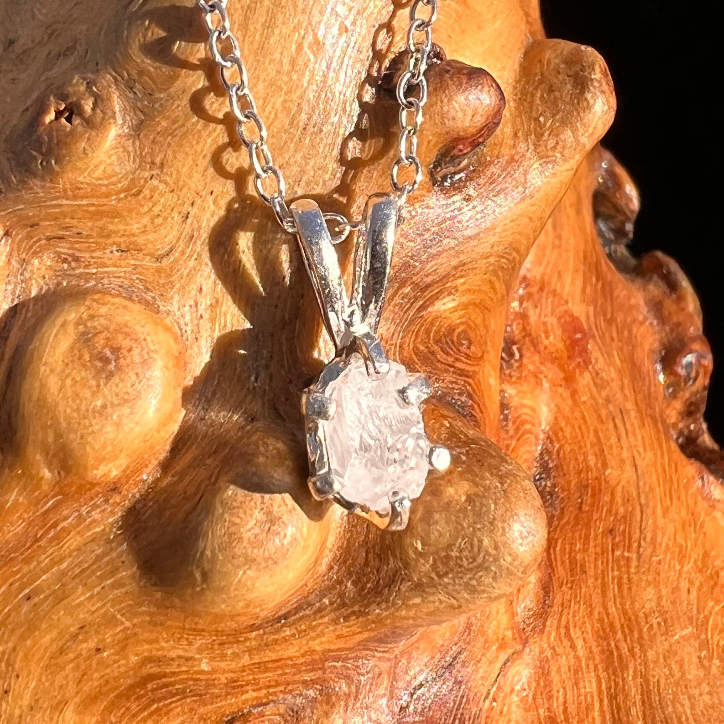 Petalite Pendant Necklace Sterling "Stone of the Angels" #3687-Moldavite Life