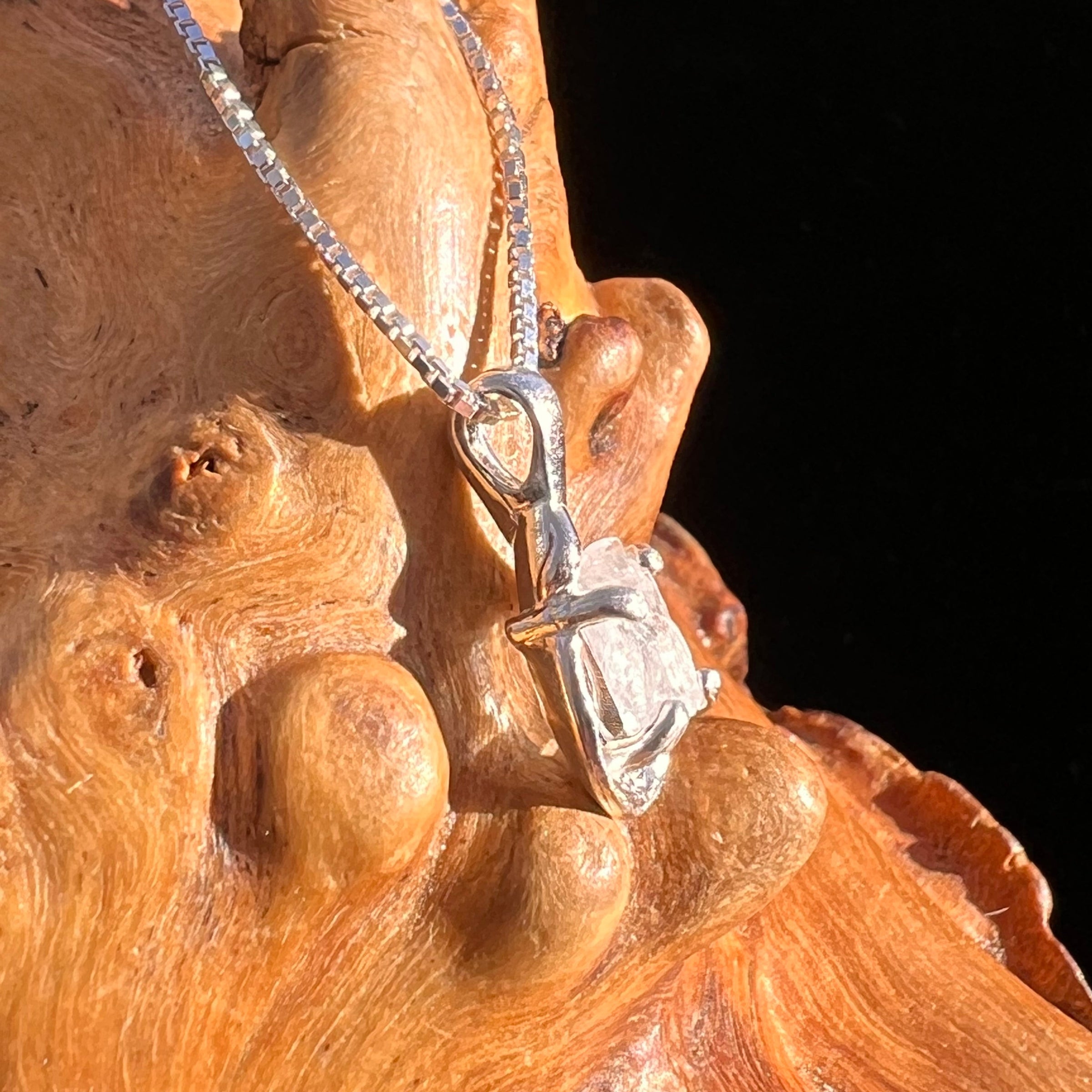 Petalite Pendant Necklace Sterling "Stone of the Angels" #3698-Moldavite Life