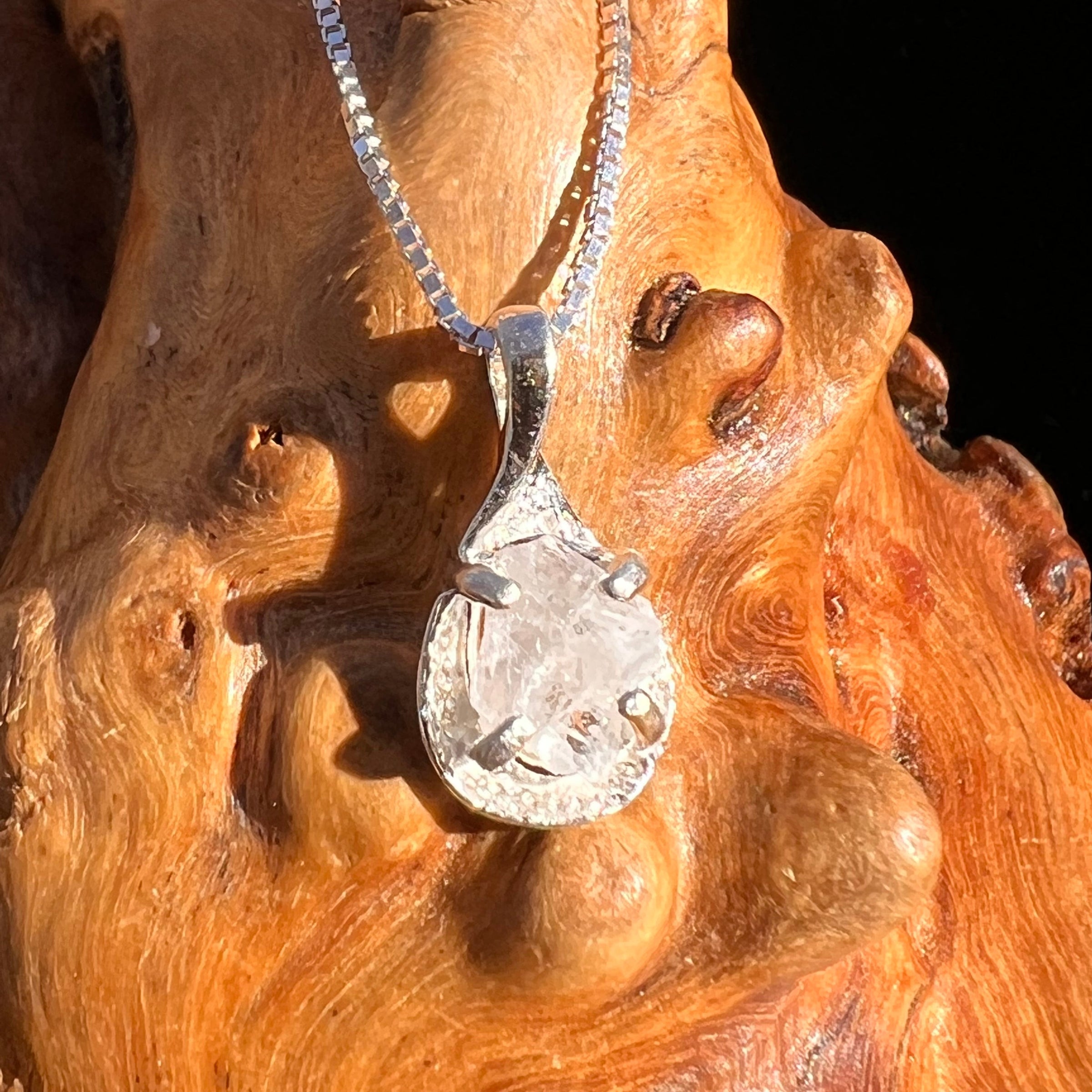 Petalite Pendant Necklace Sterling "Stone of the Angels" #3700-Moldavite Life