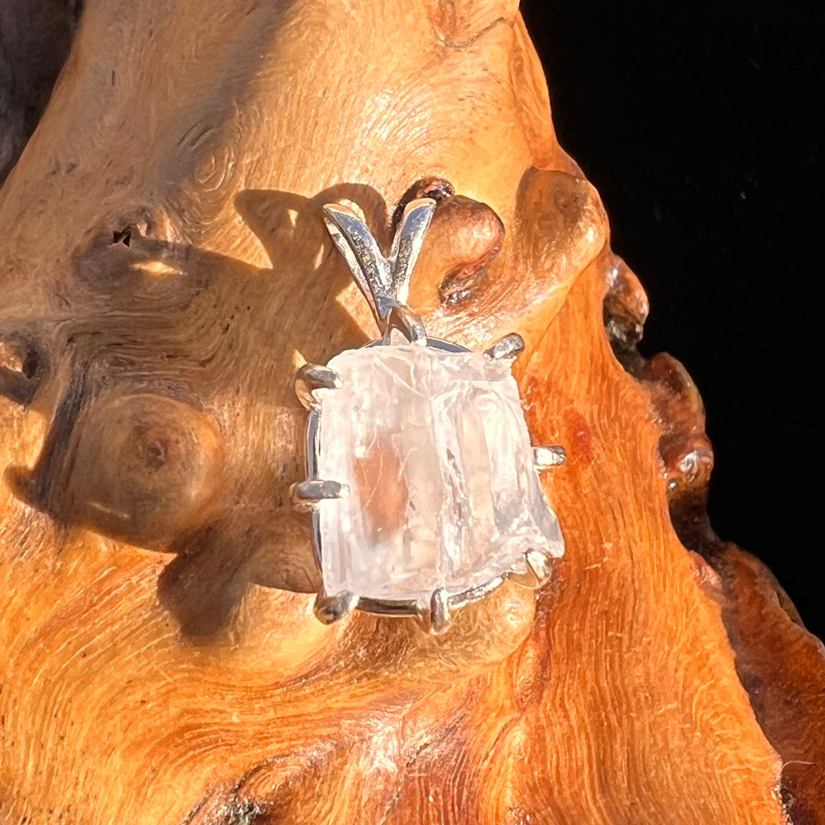 Petalite Pendant Sterling "Stone of the Angels" #3682-Moldavite Life