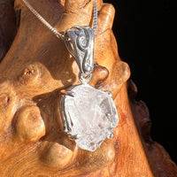 Phenacite Crystal Pendant Sterling Terminated #3486-Moldavite Life