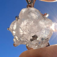 Phenacite Crystal Pendant Sterling Terminated #3491-Moldavite Life