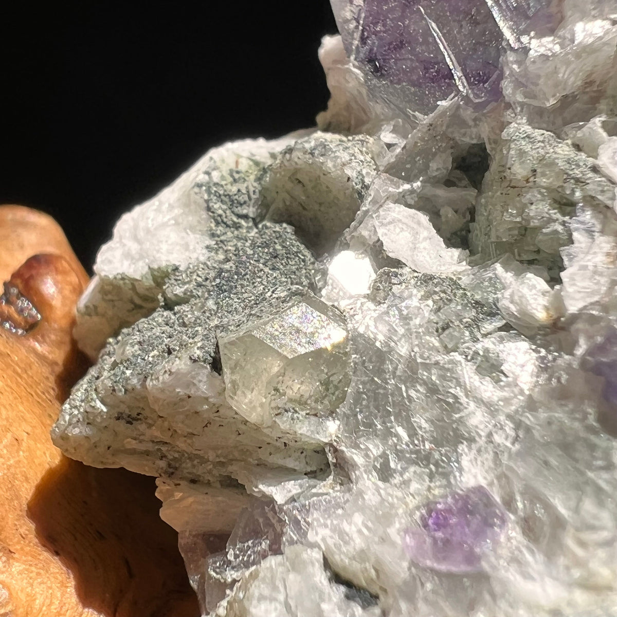 Phenacite Crystals in Matrix from Colorado #69-Moldavite Life