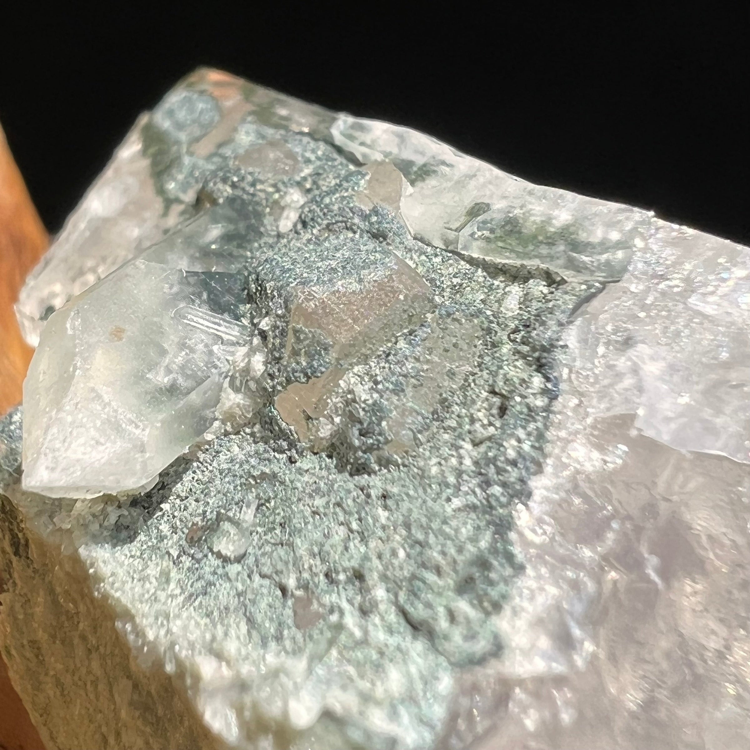 Phenacite Crystals in Matrix from Colorado #71-Moldavite Life