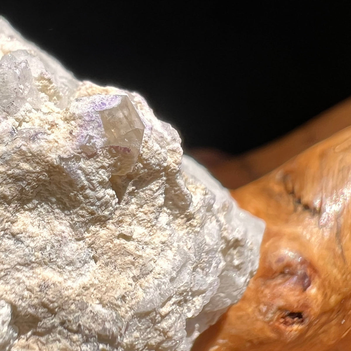 Phenacite Crystals in Matrix from Colorado #82-Moldavite Life