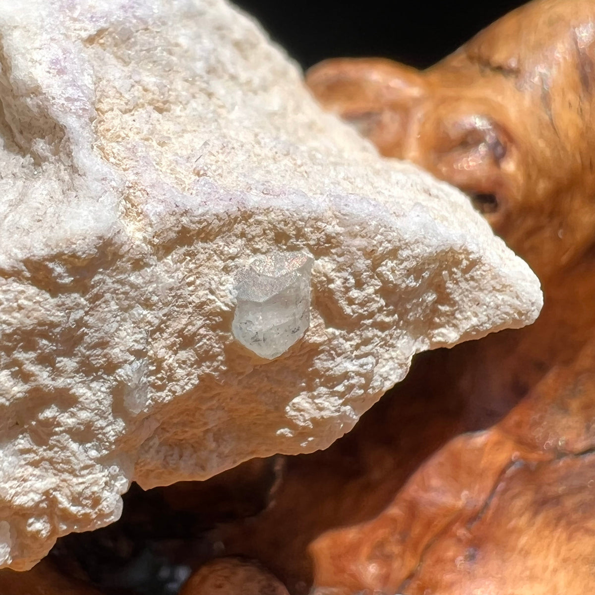 Phenacite Crystals in Matrix from Colorado #85-Moldavite Life