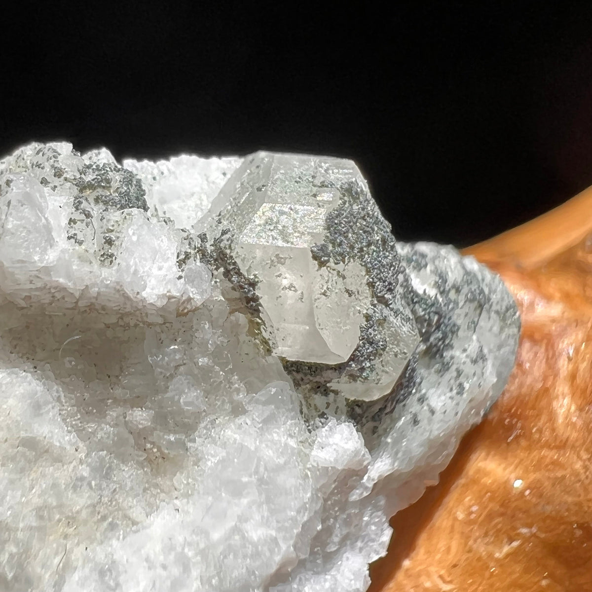 Phenacite Crystals in Matrix from Colorado #90-Moldavite Life