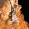 Phenacite & Faceted Moldavite Necklace Sterling #3937-Moldavite Life