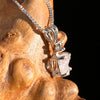 Phenacite & Faceted Moldavite Necklace Sterling #3940-Moldavite Life