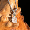 Phenacite & Faceted Moldavite Necklace Sterling #3940-Moldavite Life
