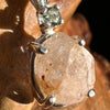 Phenacite & Moldavite Necklace Sterling Nigerian #3426-Moldavite Life