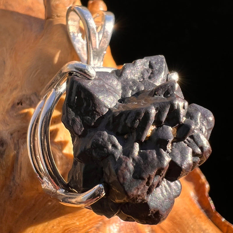 Prophecy Stone Pendant Sterling Silver #3588-Moldavite Life