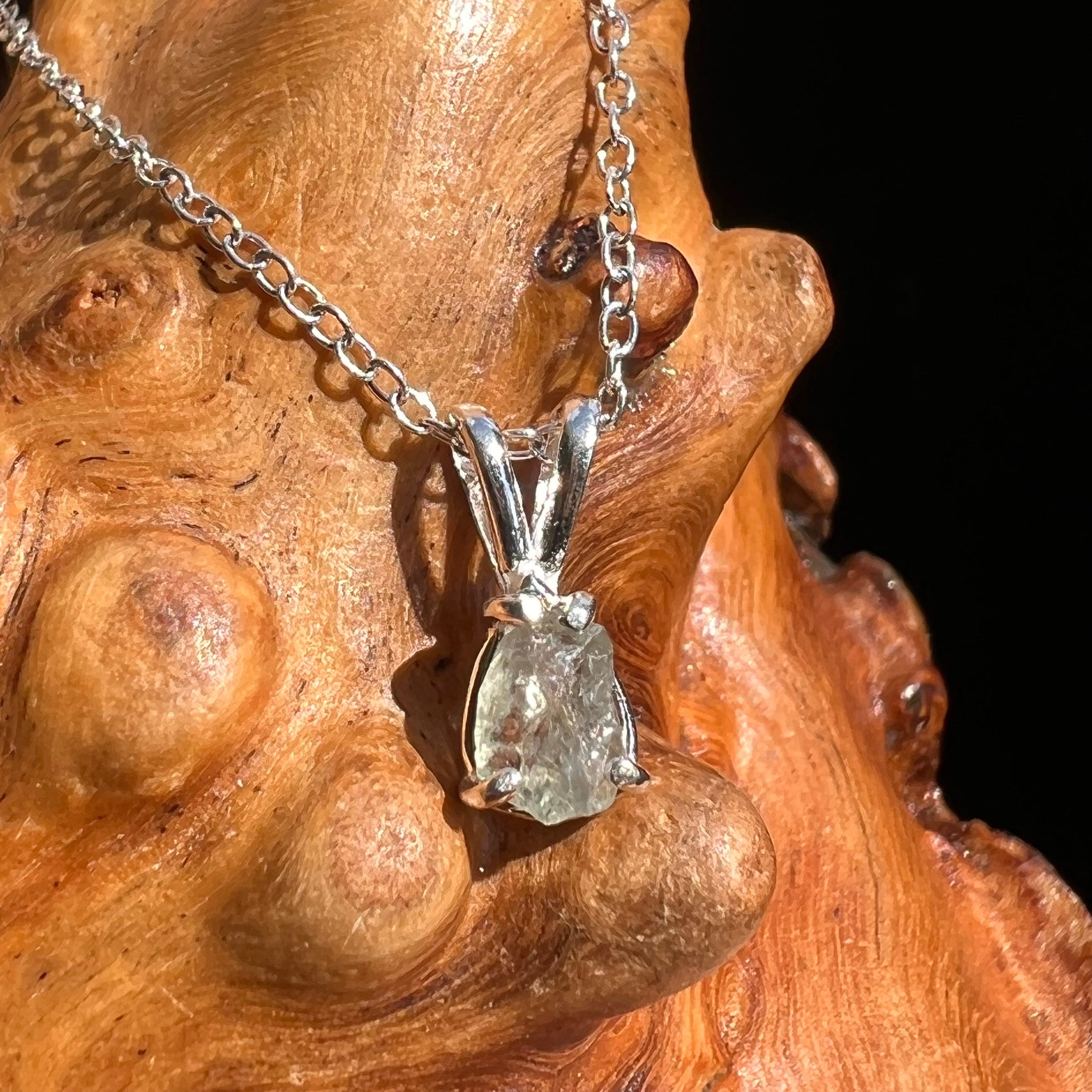 Raw Alexandrite Crystal Necklace Sterling #2921-Moldavite Life