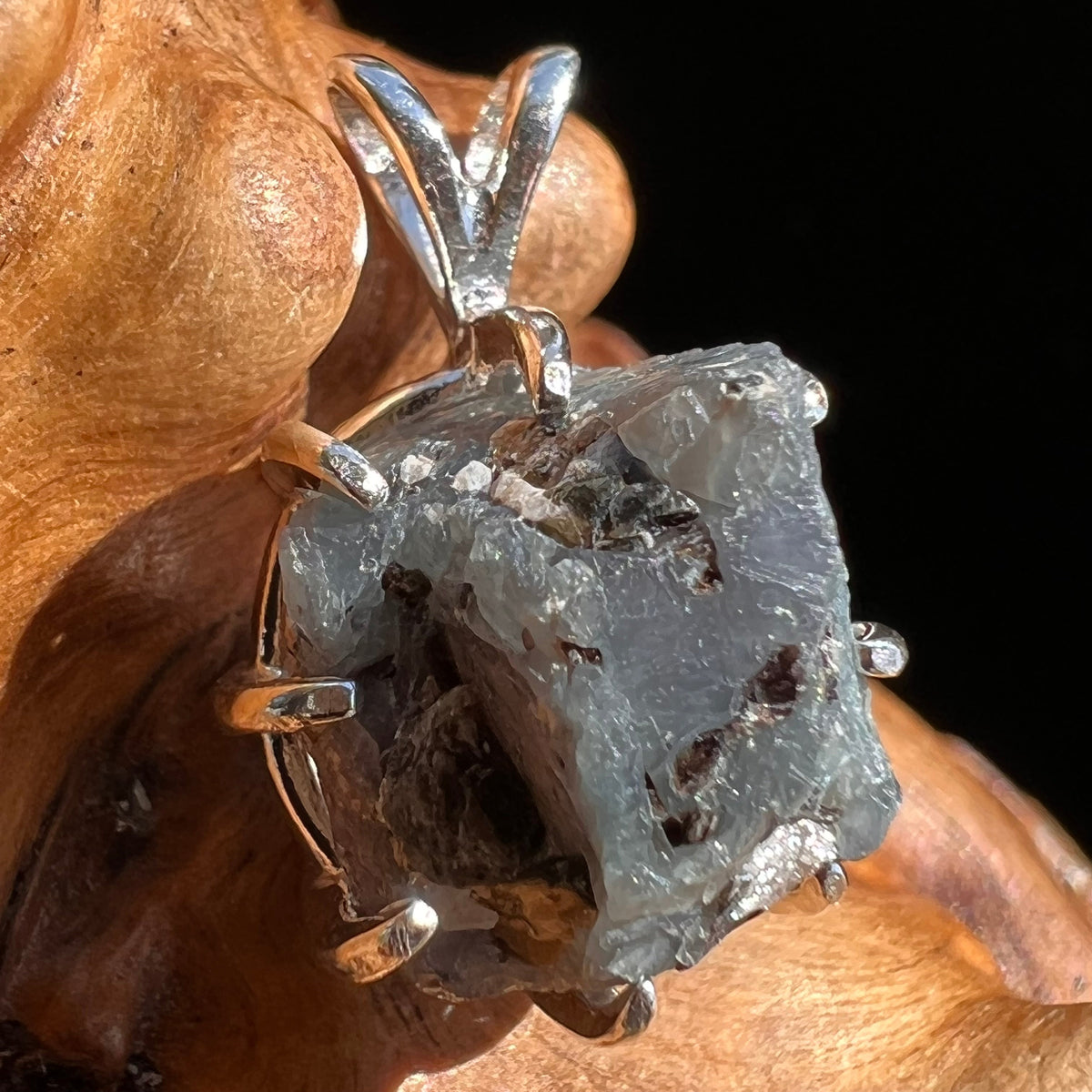 Raw Alexandrite Crystal Pendant Sterling #2894-Moldavite Life