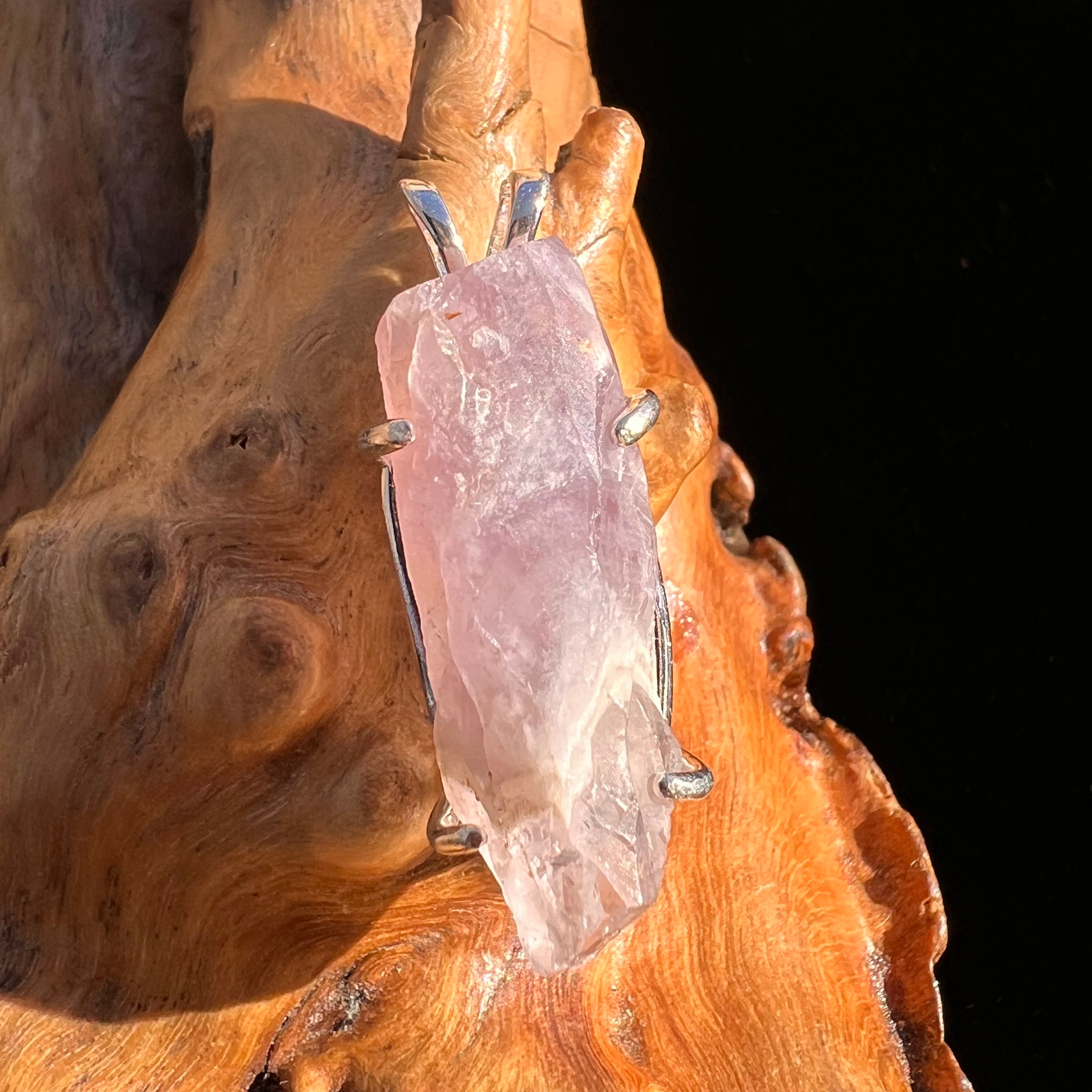 Auralite 23 Pendant Sterling Silver Raw Crystal Moldavite Life