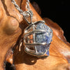 Raw Benitoite Crystal Necklace Sterling #2598-Moldavite Life