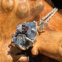 Raw Benitoite Crystal Necklace Sterling #2598-Moldavite Life