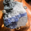 Raw Benitoite Crystal Necklace Sterling #2599-Moldavite Life