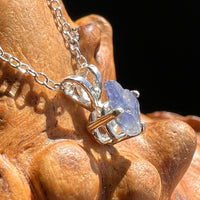 Raw Benitoite Crystal Necklace Sterling #2609-Moldavite Life
