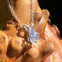 Raw Benitoite Crystal Necklace Sterling #2609-Moldavite Life