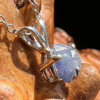 Raw Benitoite Crystal Necklace Sterling #2610-Moldavite Life