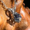 Raw Benitoite Crystal Necklace Sterling #2780-Moldavite Life