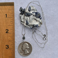 Raw Benitoite Crystal Necklace Sterling #2788-Moldavite Life