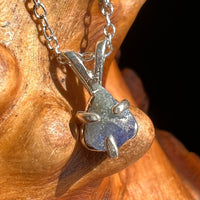 Raw Benitoite Crystal Necklace Sterling #2795-Moldavite Life