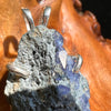 Raw Benitoite Crystal in Matrix Pendant Sterling #2501A-Moldavite Life