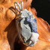 Raw Benitoite Crystal in Matrix Pendant Sterling #2503A-Moldavite Life