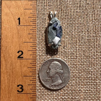 Raw Benitoite Crystal in Matrix Pendant Sterling #2503A-Moldavite Life