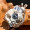Raw Benitoite Crystal in Matrix Pendant Sterling #2504A-Moldavite Life