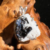 Raw Benitoite Crystal in Matrix Pendant Sterling #2505A-Moldavite Life