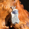 Raw Benitoite Crystal in Matrix Pendant Sterling #2506A-Moldavite Life