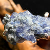 Raw Benitoite Crystal in Matrix Pendant Sterling #2508-Moldavite Life