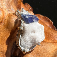 Raw Benitoite Crystal in Matrix Pendant Sterling #2511-Moldavite Life