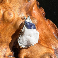Raw Benitoite Crystal in Matrix Pendant Sterling #2511-Moldavite Life