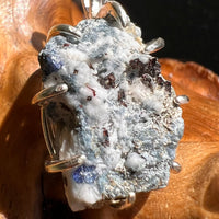 Raw Benitoite Crystal in Matrix Pendant Sterling #2520-Moldavite Life