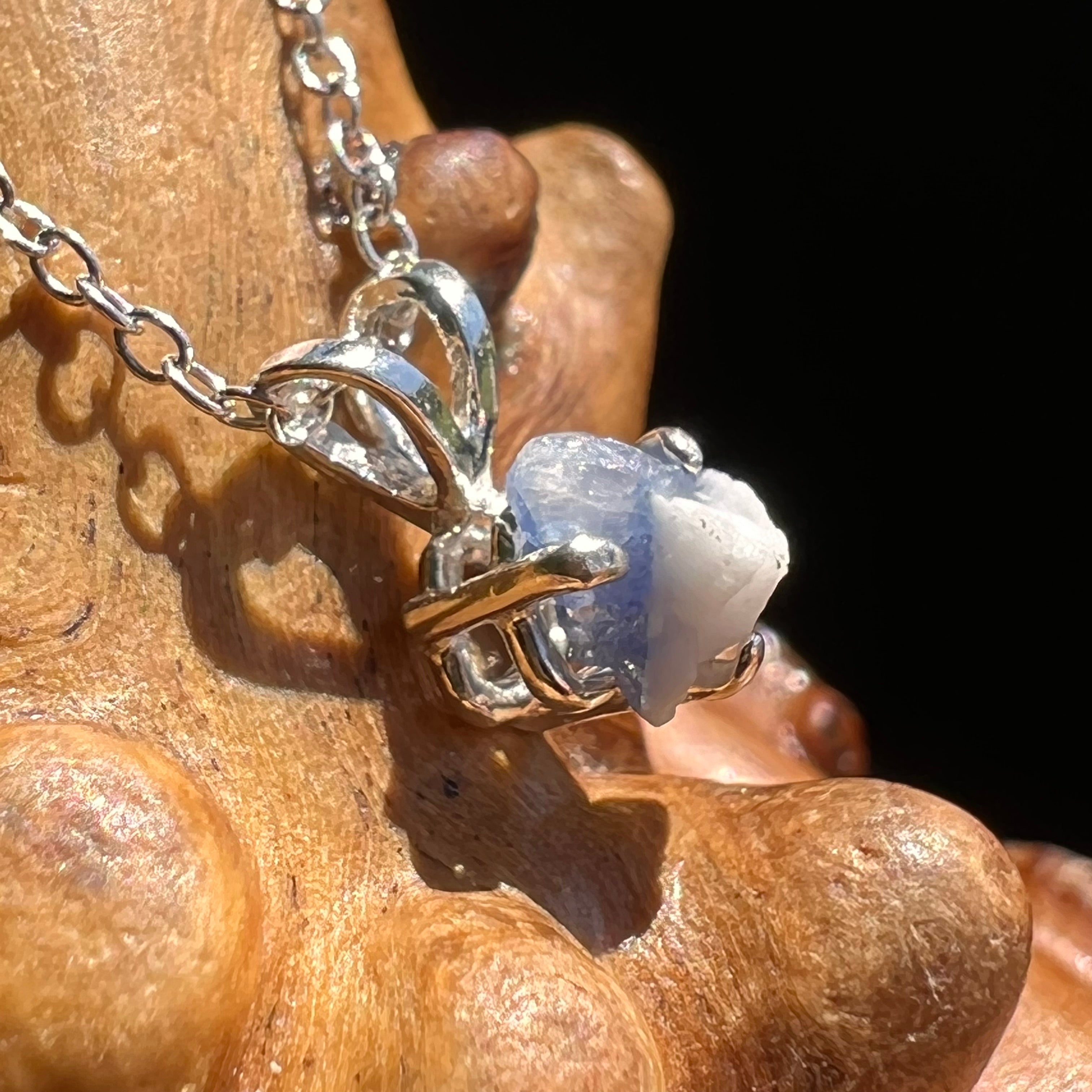 Handcrafted Celestite Lotus Necklace