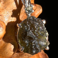 Raw & Faceted Moldavite Necklace Sterling Silver #5073-Moldavite Life