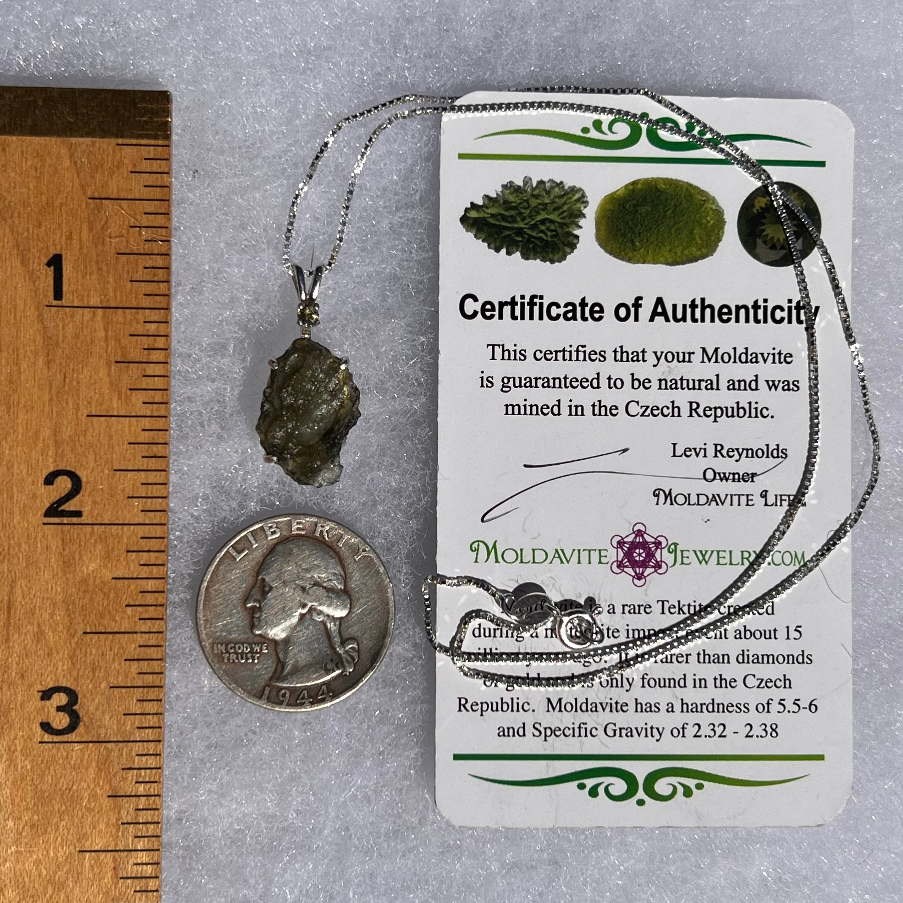 Raw Faceted Moldavite Necklace Sterling Certified Moldavite Life