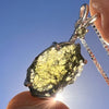 Raw & Faceted Moldavite Necklace Sterling Silver #5077-Moldavite Life