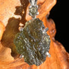 Raw & Faceted Moldavite Necklace Sterling Silver #5079-Moldavite Life
