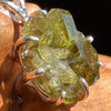 Raw Green Garnet Pendant Sterling Silver #2635-Moldavite Life