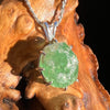 Raw Green Garnet Pendant Sterling Silver #3027-Moldavite Life